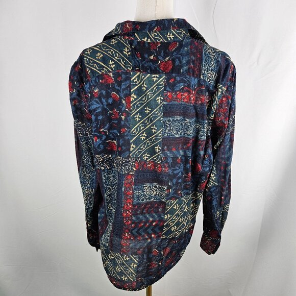 Lauren Ralph Lauren Vintage Floral Patchwork Button Down Shirt Professional Styl - Picture 6 of 10